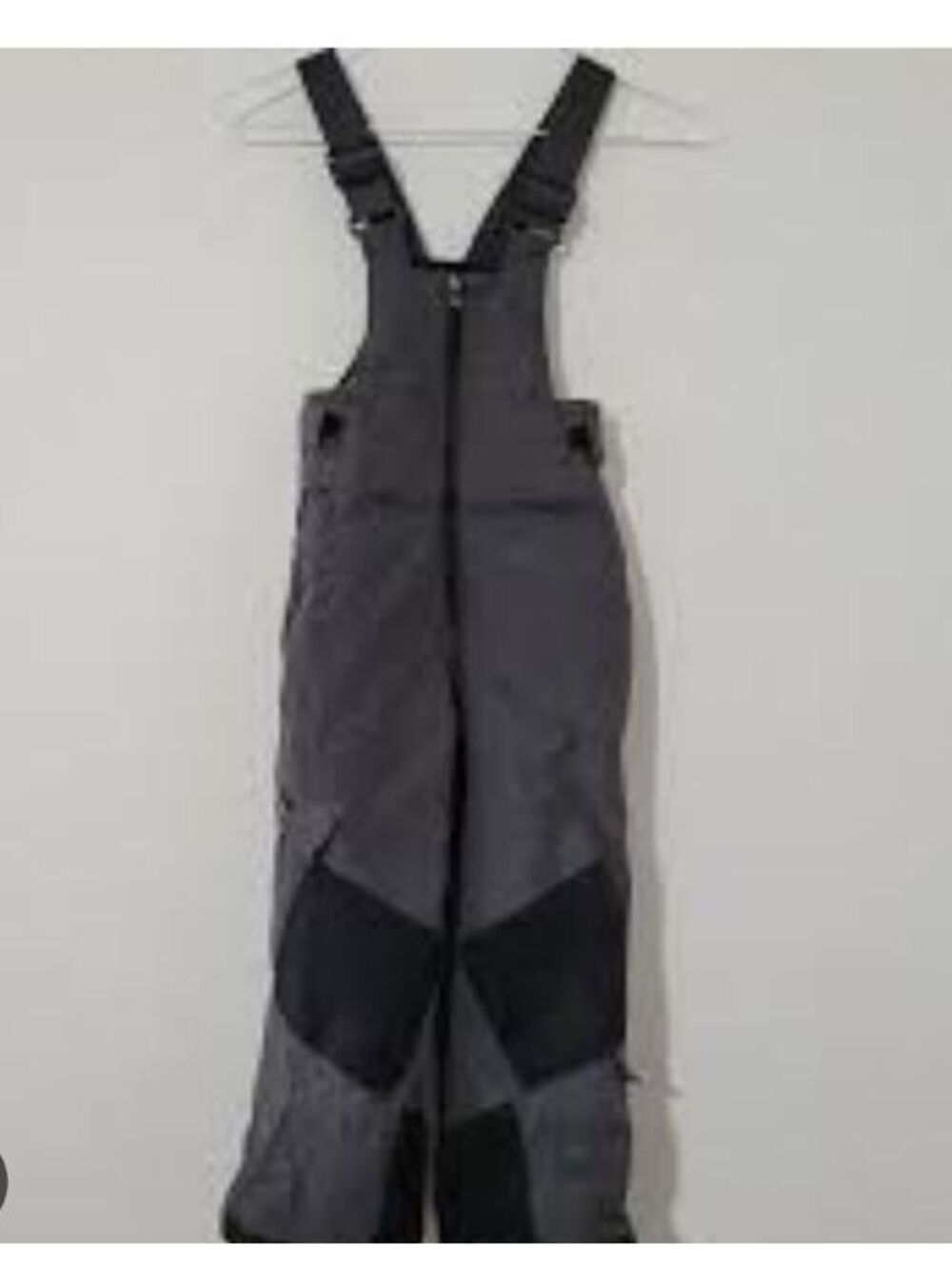 Columbia Sportswear Youth 10/12 Grey and Black Insulated Snow Bib Overalls